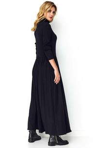 Maxi Dress Black Turtleneck