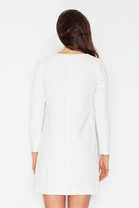 Ecru Mini V-Neckline Dress