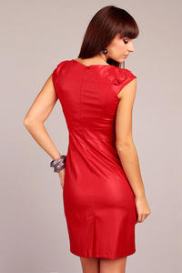Red Elegant Dress with Stylish Print