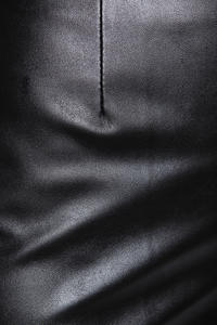 Pencil Leather Black Skirt with Back Seam zip Fastening