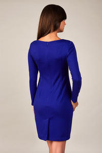 Blue Classic Elegant Draped Dress 