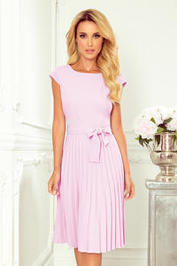 Purple Cocktail Pleated Dress