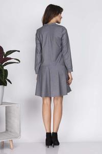 Grey Casual Dress with Big Pocket