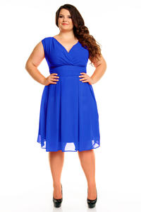 Cornflower Blue Elegant Evening Romantic Party Dress PLUS SIZE