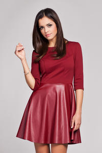 Maroon Miss Delighted Kelly Skater Dress