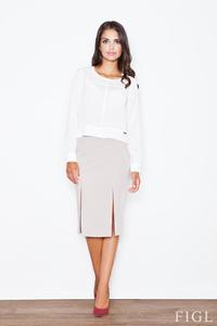 Beige Bussiness Style Pencil Skirt