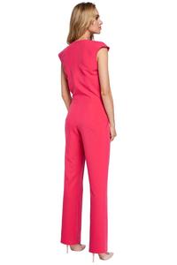 Pink Jumpsuit with a V-neck