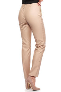 Beige Ultra Sleek Chic Straight Pants