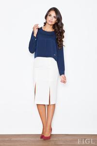 Ecru Bussiness Style Pencil Skirt