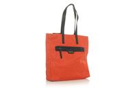 Orange Shopper Bag with Front Pocket