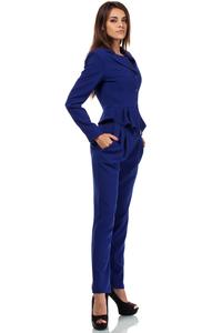 Blue Short Elegant Peplum Ladies Blazer