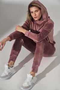 Pink Velveteen Joggers