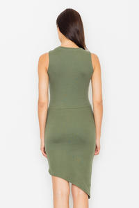 Green Asymetrical Bodycon Dress