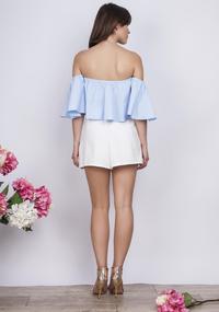 Ecru Romantic Shorts with Pockets