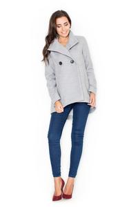 Grey Short Fall/Spring Jacket with Zippers