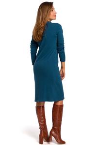 Marine Knitted Straight Above Knee Dress