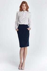 Leafs Pattern Shirt with Frills
