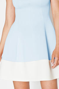Blue Sleeveless Retro Style Mini Dress