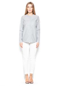 Grey Round Neckline Ladies Shirt