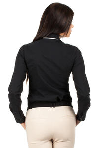 Black Button Down Collar Executive Shirt