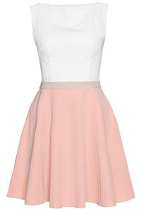 Pink Seam Bodice Flippy Dress with Contrast Belt