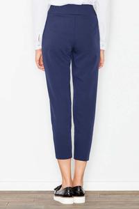 Dark Blue High Waist Cigarette Pants