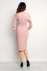 Pink Elegant Pencil Midi Skirt