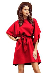 Red Butterfly Dress with Belt