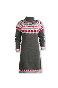 Dark Grey Knitted Scandinawian Patterns Dress