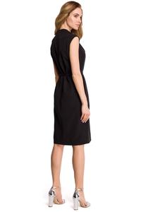 Black Sleeveless Mini Dress with Belt