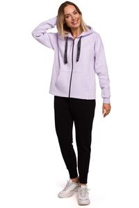 Knitted Sweatshirt Adjustable Hood (Lilac)