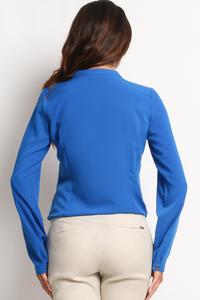 Blue Ladies Shirt with Chest Pockets