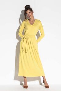 Deep Ceylon Yellow Maxi Dress V Neck