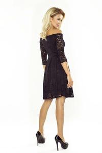 Black Lace Off-shoulders Evening Dress