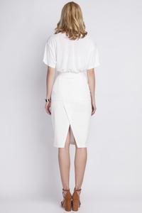 White Pencli High Waist Midi Skirt