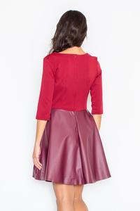 Maroon Miss Delighted Kelly Skater Dress