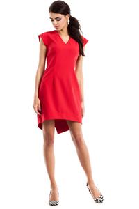 Red Dipped Hem Sleeveless Mini Dress