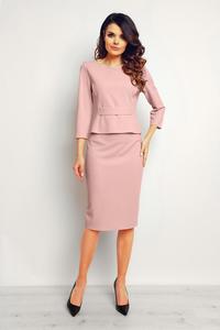 Pink Elegant Pencil Midi Skirt