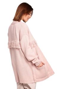 Powder Pink Boho Style Oversized Cardigan