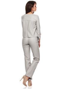 Grey Ultra Sleek Chic Straight Pants