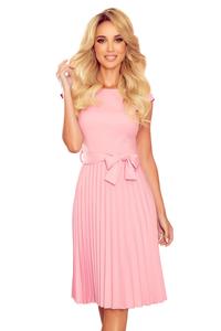 Light Pink Cocktail Pleated Dress