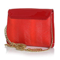 Elegant Shoulder Red Bag With Gold Chain Monnari