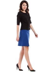 Blue Flared Classic Mini Skirt