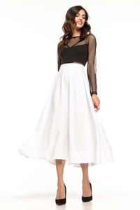 White Flared High Waist Skirt