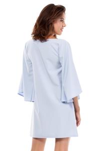 Sky Blue Kimono Sleeves Mini Casual Dress