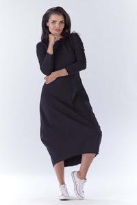 Black Long Sporty Bauble Dress