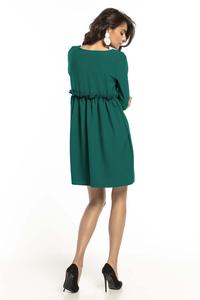 Green Mini Dress with a Frill 