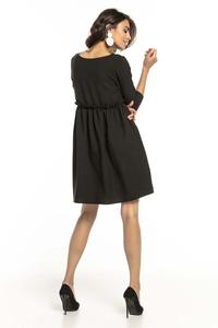 Black Mini Dress with a Frill 