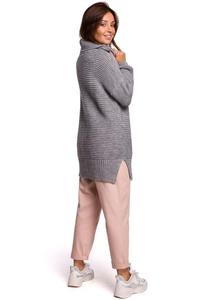 Women's Oversize Turtleneck Sweater - Gray