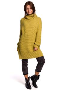 Women's Oversize Turtleneck Sweater - Lime